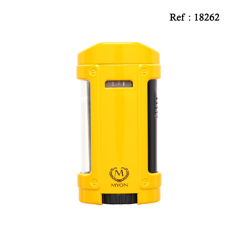 Briquet Cigares quadruple jet Edition Racing Myon Jaune - Jagsmoke