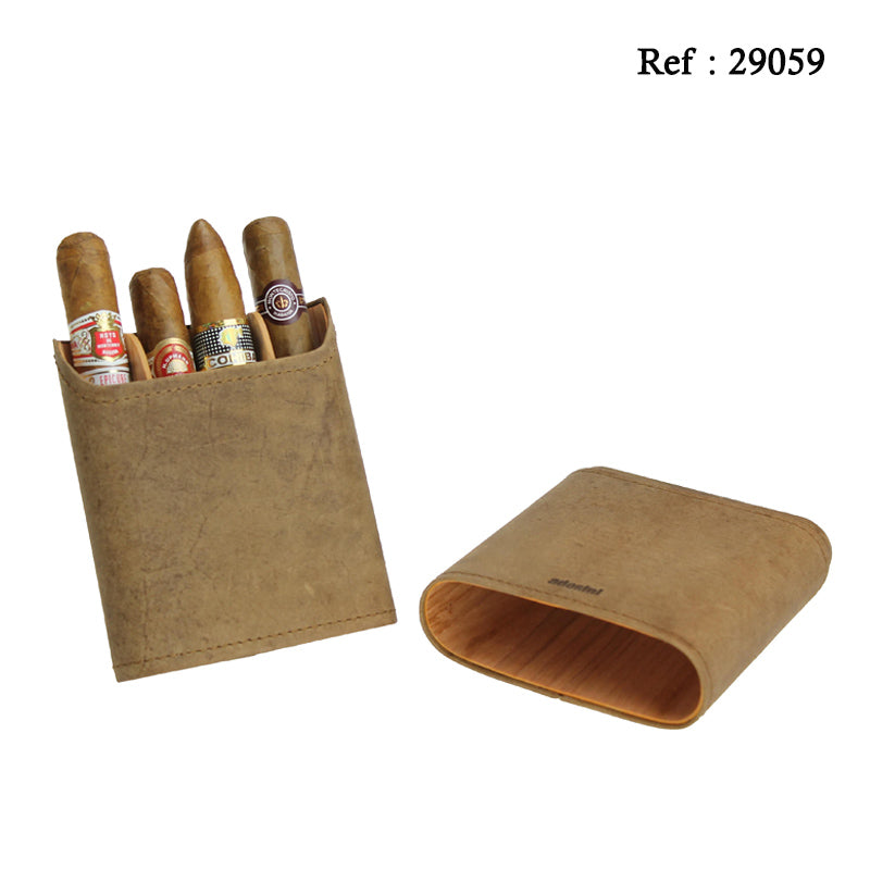 Etui Marron en cuir Adorini 5 cigares - Jagsmoke