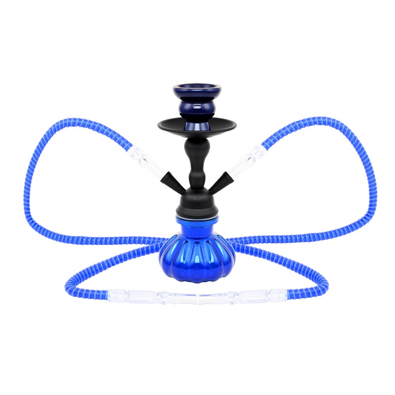 narguile Hana double tuyau 25cm bleu - jagsmoke